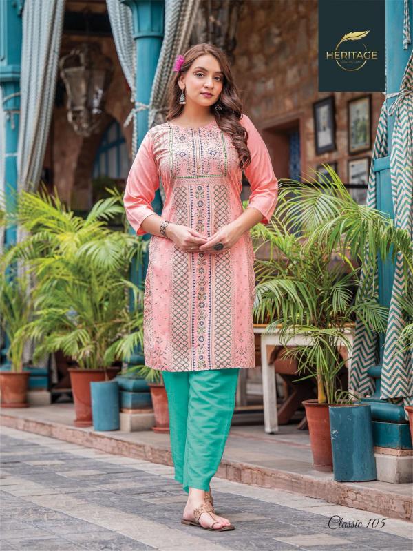 Heritage Classic Rayon Exclusive Designer Fancy Kurti Collection